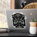 Forged by Fire Fireman Skull Sticker