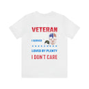 Veteran Pride Military Design T-Shirt with Bold Freedom and Service Statements
