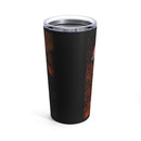Honoring the Brave: 20oz Black Tumbler with Military Design - 'No WMF Firefighter Double Flag - All Gave Some, Some Gave It All