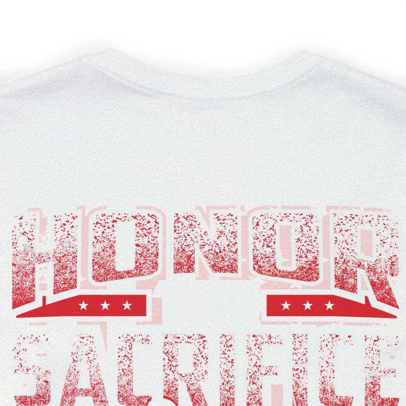 Patriotic Remembrance: Military Design T-Shirt - 'Honor the Sacrifice, Remember the Service