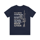 Intelligent Valor: Military Design T-Shirt Celebrating Adaptive Decision-Making