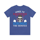 Respectful Tribute: Military Design T-Shirt - 'Honor the Sacrifice, Remember the Service
