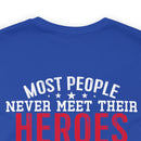 Military Design T-Shirt: Proud Veteran's Wife, Married to My Hero