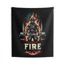 Forged by Fire Fireman Weightlifter Tapestry