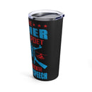 Defending Freedom: 20oz Black Military Design Tumbler - Honoring the Soldier's Sacrifice
