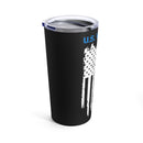 U.S. Veteran - 20oz Military Design Tumbler: 'Walking the Walk' - Black Background
