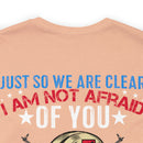 Unshakable Resolve: Military Design T-Shirt - Fearless in the Face of Adversity
