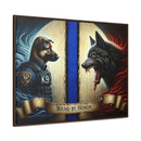 Bound by Honor: A Thin Line Against Evil Framed Canvas