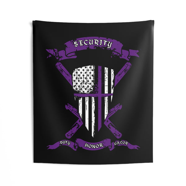Thin Purple Line Security Guard Tapestry