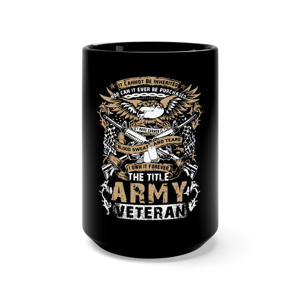 American Soldier: Land of the Free - 15oz Black Military Design Mug