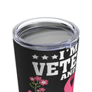 Resilient Veteran: 20oz Military Design Tumbler - Defying Odds, Conquering Battles