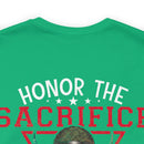 Respectful Tribute: Military Design T-Shirt - 'Honor the Sacrifice, Remember the Service