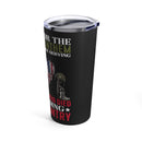 Patriotic Tribute: 20oz Black Military Design Tumbler - 'Honoring Those Who Serve and Sacrifice'