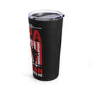 Fearless Warrior: 20oz Military Design Tumbler - Dad, Papa, and Veteran - Unshakable Strength!