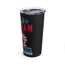 Proudly American: 20oz Military Design Tumbler - Veteran Made in USA, Served with Honor - Commemorate Duty and Patriotism!