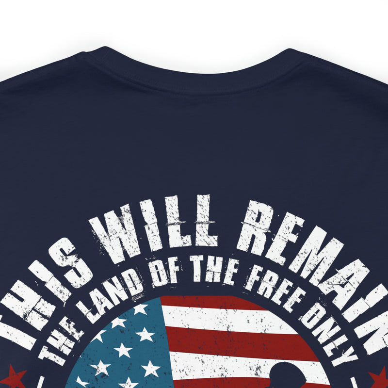 Home of the Brave: This Land of the Free Military Design T-Shirt