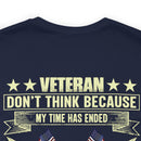 Unwavering Patriotism: Veteran Don't Think I Won't Suit Up Again Military Design T-Shirt Defending Our Flag Against Terrorism