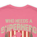 Grandpa, My Superhero: Military Design T-Shirt Celebrating the Veteran Legacy