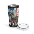 American Veteran 20oz Military Design Tumbler - Black Background