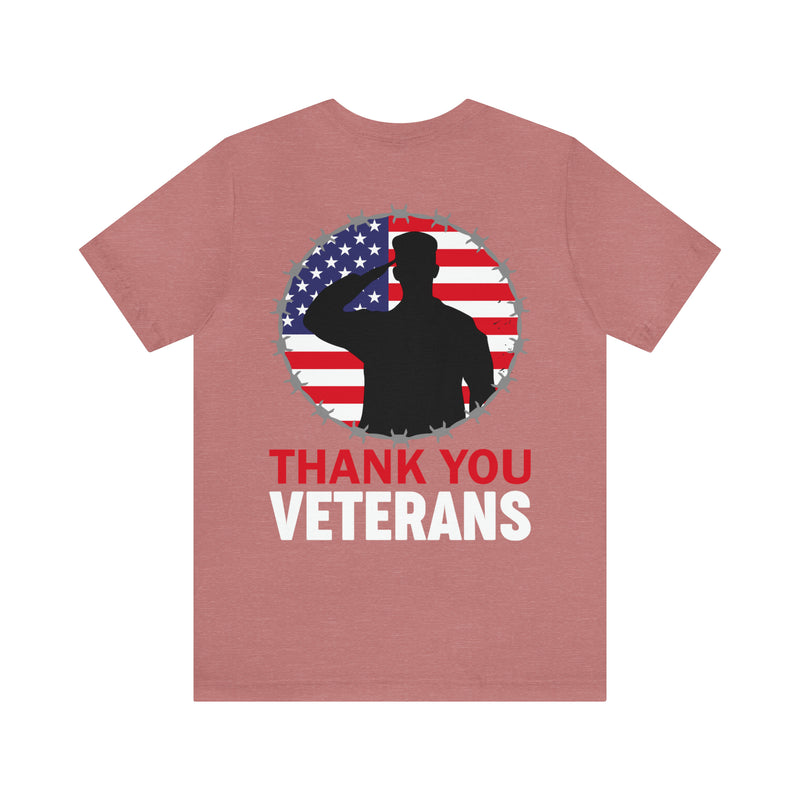 Gratitude Unveiled: Thank You Veterans Military Design T-Shirt