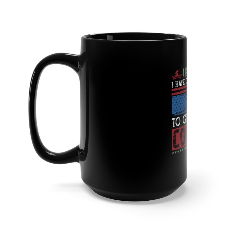 Unyielding Devotion: 15oz Military Design Black Mug Honoring Sacrifice