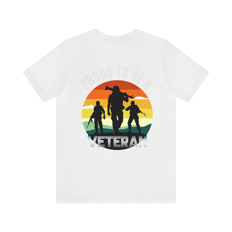 Combat-Ready Pride: Proud to Be a Veteran Military Design T-Shirt