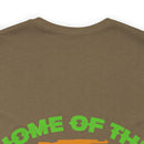 Proudly Brave: Military Design T-Shirt - 'Home of the Free Because of the Brave