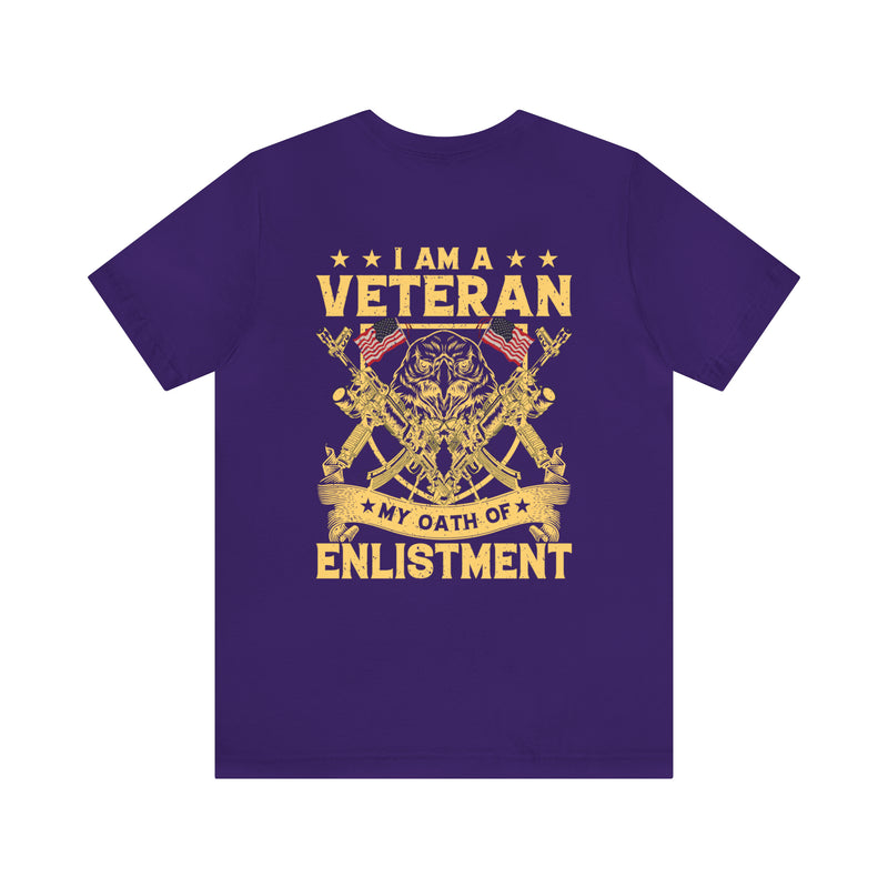 Unisex Military-Styled 'I Am A Veteran: My Oath of Enlistment' Commemorative T-Shirt