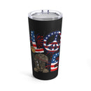 Love in Black: 20oz Military Design Tumbler with Heartwarming Message