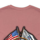 Guardians of the Coast: Military T-Shirt with 'Double Flag Coast Guard' Design