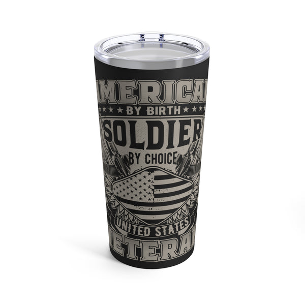 American Soldier - 20oz Military Design Tumbler: Proud United States Veteran Tribute