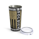 Patriotic Tribute: 20oz Military Design Tumbler - Honoring Soldiers and Sailors with Bravery
