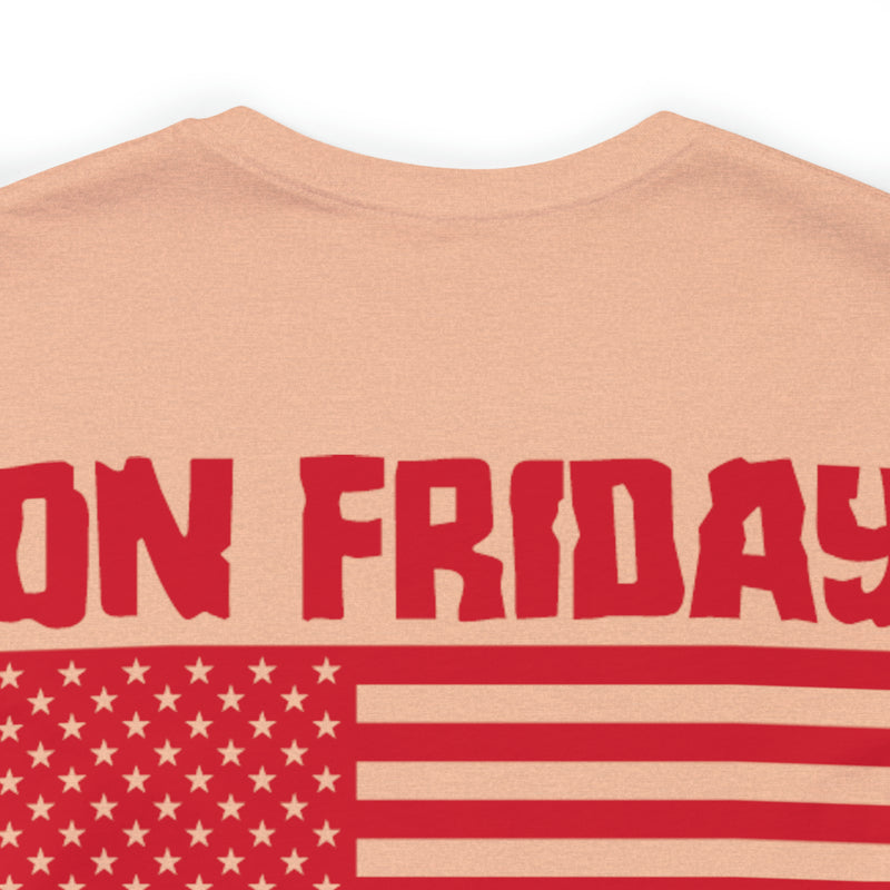 Red Friday Warrior: Military Design T-Shirt - On Friday We Wear Red
