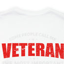 Mom: The Greatest Title, Veteran: The Noble Service - Military Design T-Shirt