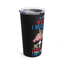 Proud American U.S. Veteran - 20oz Military Design Tumbler with Black Background