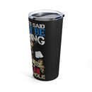 Proud Veteran & Fearless Badass: 20oz Black Military Design Tumbler - Defying Expectations