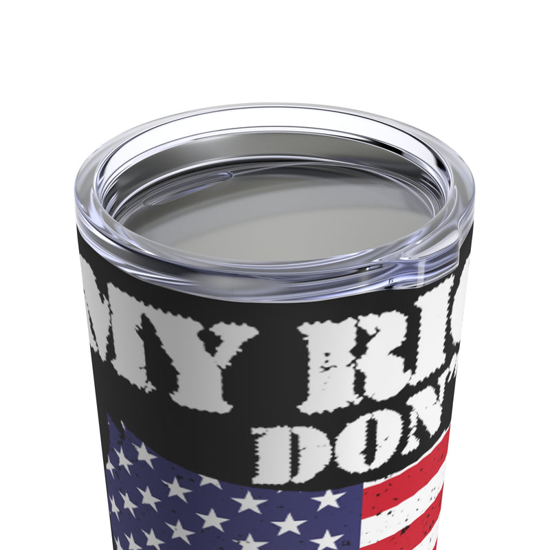 Defending Freedom: 20oz Military Design Tumbler for Advocates of Rights and Freedom