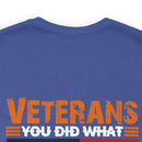 Veterans: Defenders of Freedom Military Design T-Shirt - Thank You for Your Unparalleled Service!