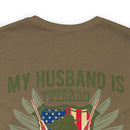 God's Badass: My Veteran Husband - Military Design T-Shirt Celebrating Strength and Support