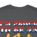 Proudly American: Military Design T-Shirt - 'I'm Proud to Be an American