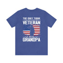 Grandpa and Veteran: Military Design T-Shirt Celebrating Love and Legacy