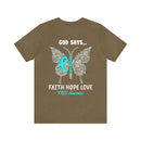 Spread Your Wings with Faith, Hope, and Love: Butterfly 22 PTSD Unisex Tee