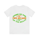 Proudly Brave: Military Design T-Shirt - 'Home of the Free Because of the Brave