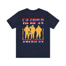 Proudly American: Military Design T-Shirt - 'I'm Proud to Be an American
