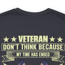 Unwavering Patriotism: Veteran Don't Think I Won't Suit Up Again Military Design T-Shirt Defending Our Flag Against Terrorism