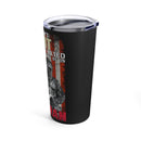 20oz Black Military-Design Tumbler, U.S. Veteran Quote - 'We Fought For Love Not Hate