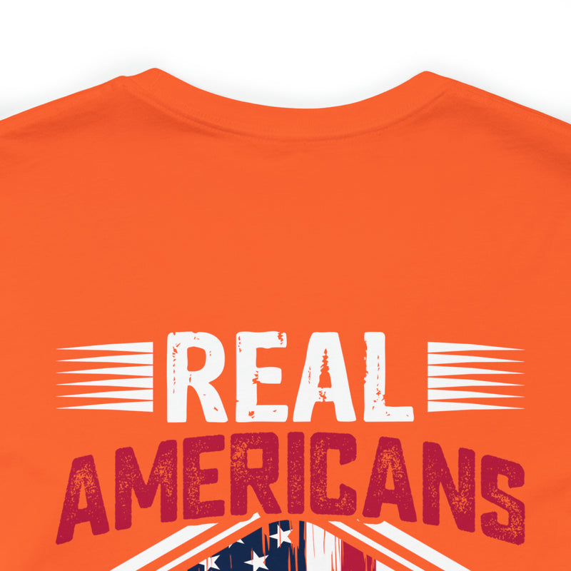 Real Americans Stand: Military Design T-Shirt for Patriot Warriors