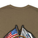 Guardians of the Coast: Military T-Shirt with 'Double Flag Coast Guard' Design
