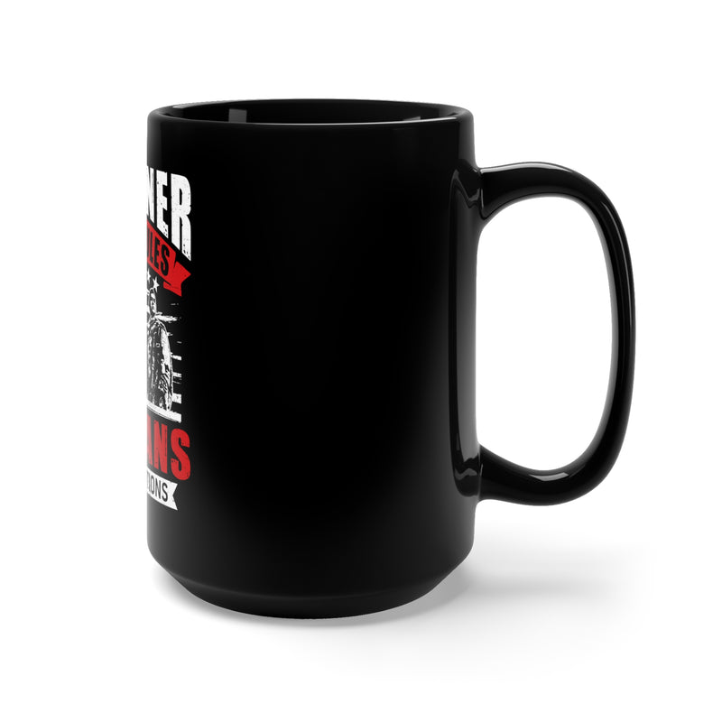 Experience Matters: 15oz Black Military Design Mug - Veterans Know Exceptions, Not Just Rules