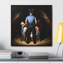 A Shield Against the Darkness Framed Canvas